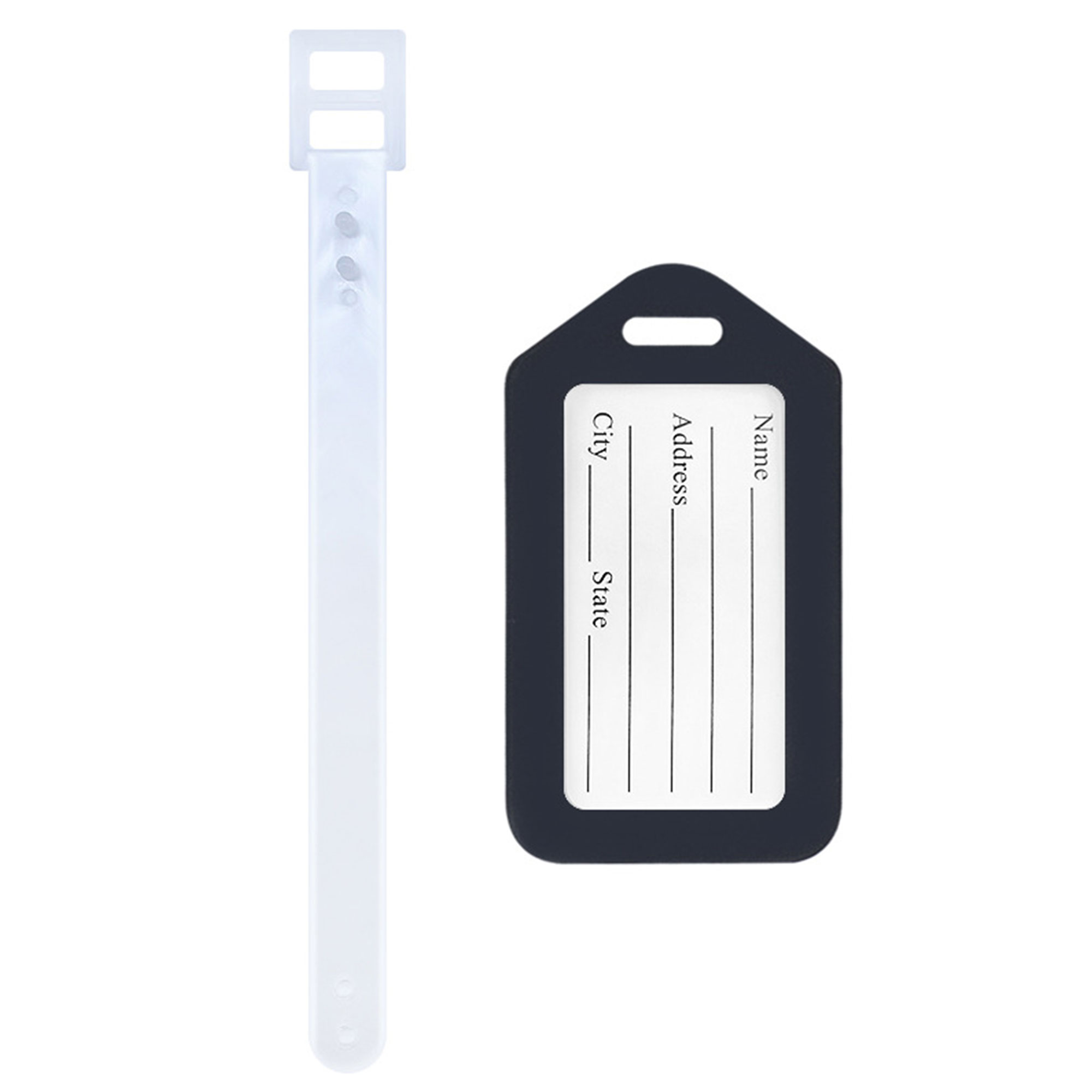 3.4x1.8 Inch Plastic Luggage Identifiers with Lanyard 7