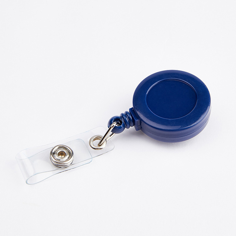 Round Retractable Badge Holder w/ Metal Clip Back 3