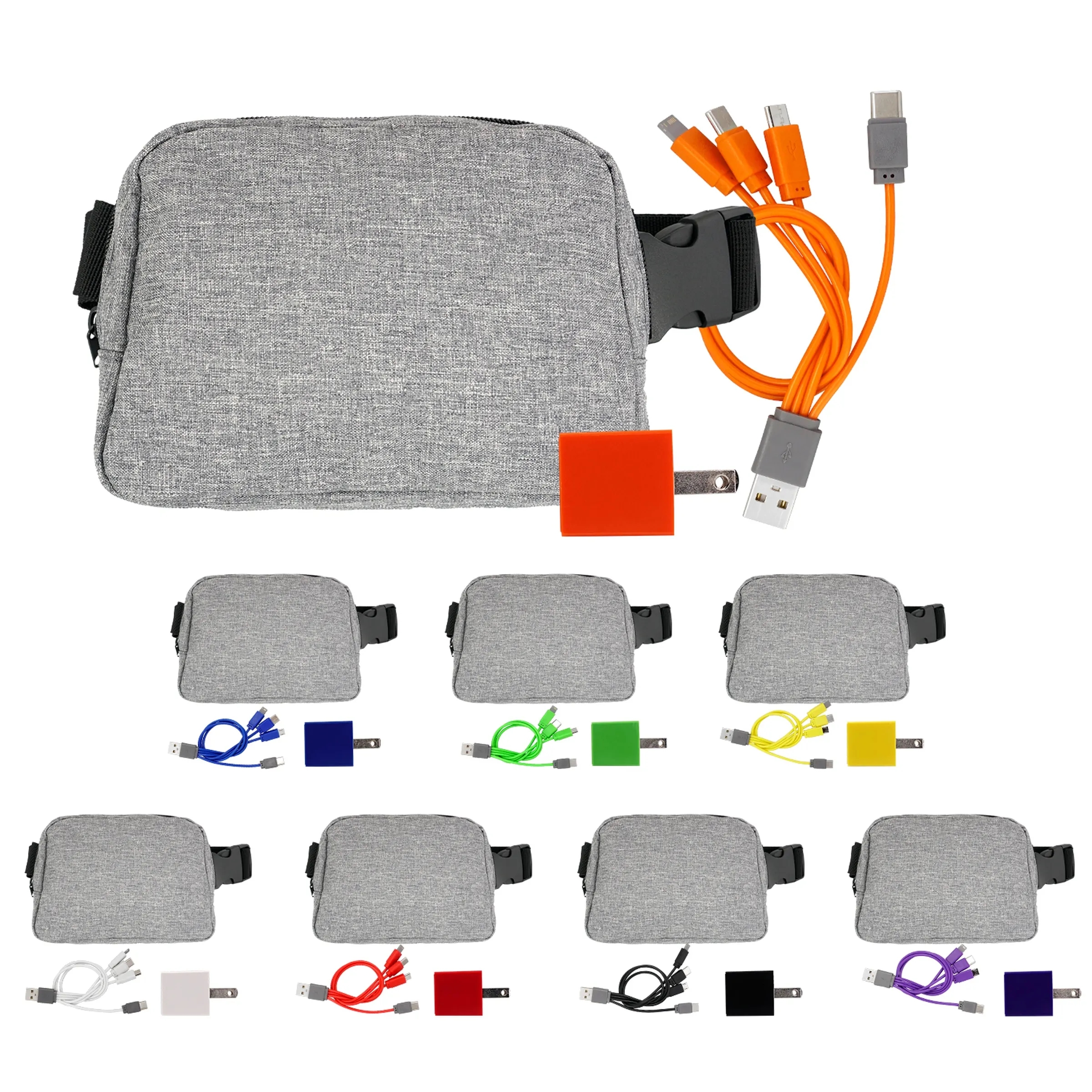 RECYCLED FANNY PACK WALL CHARGING SET 12