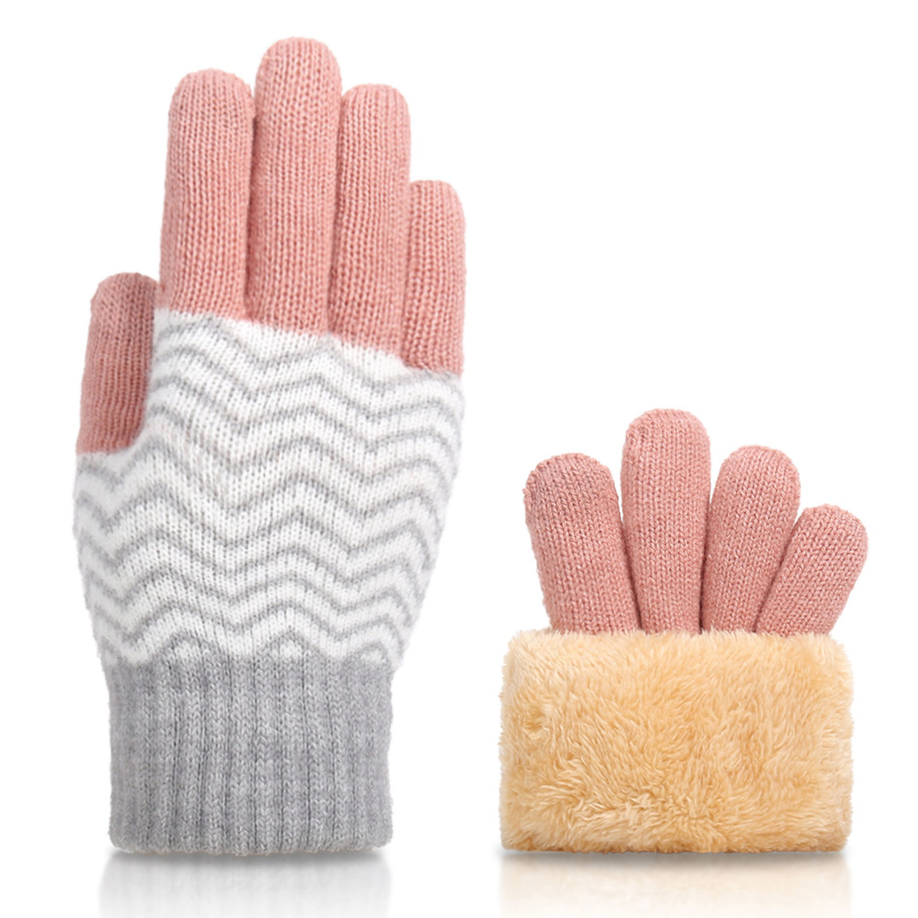 Thickened Double-Layer Knit Gloves 6