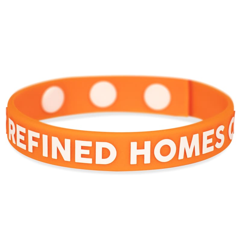 Embossed Printed Silicone Adjustable Wristbands 69