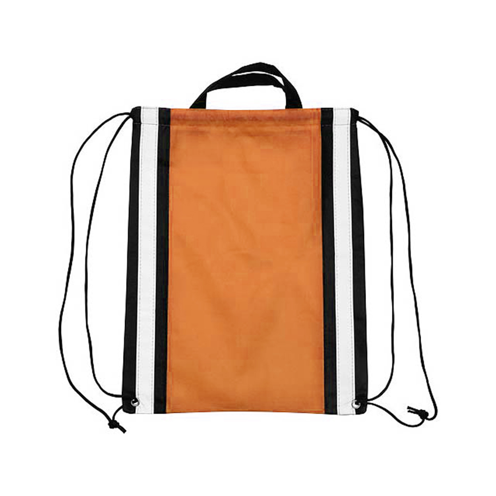 Vertical Reflective Drawstring Backpack Tote 16