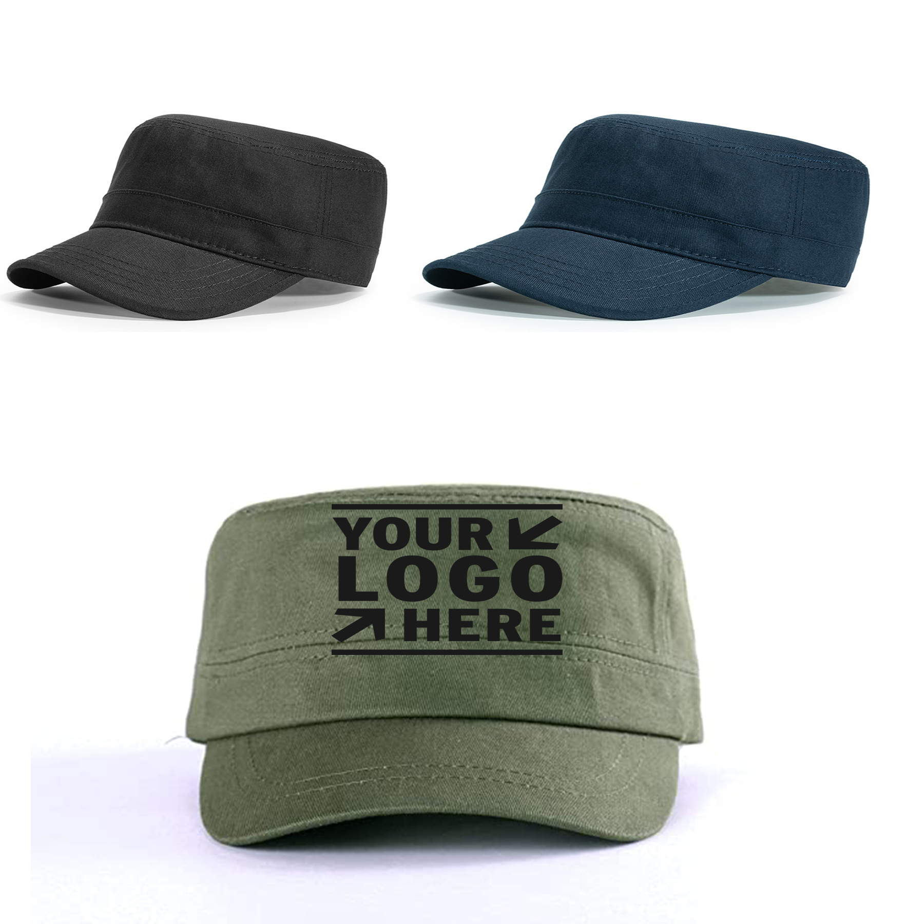 Unisex Adjustable Cotton Army Cap