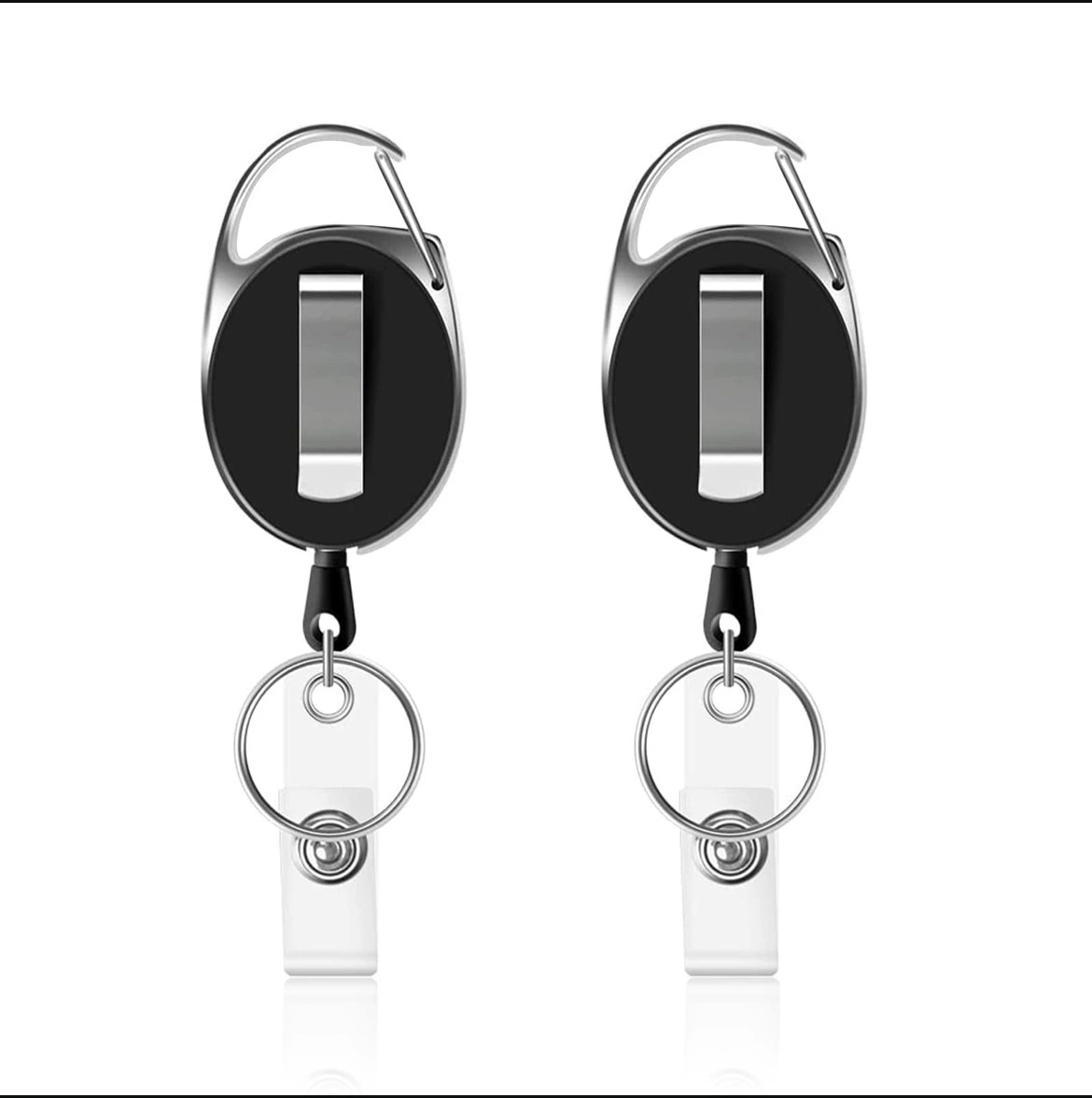 Retractable Badge Reel with Claw Clasp and Clip for Id Card Holders 5