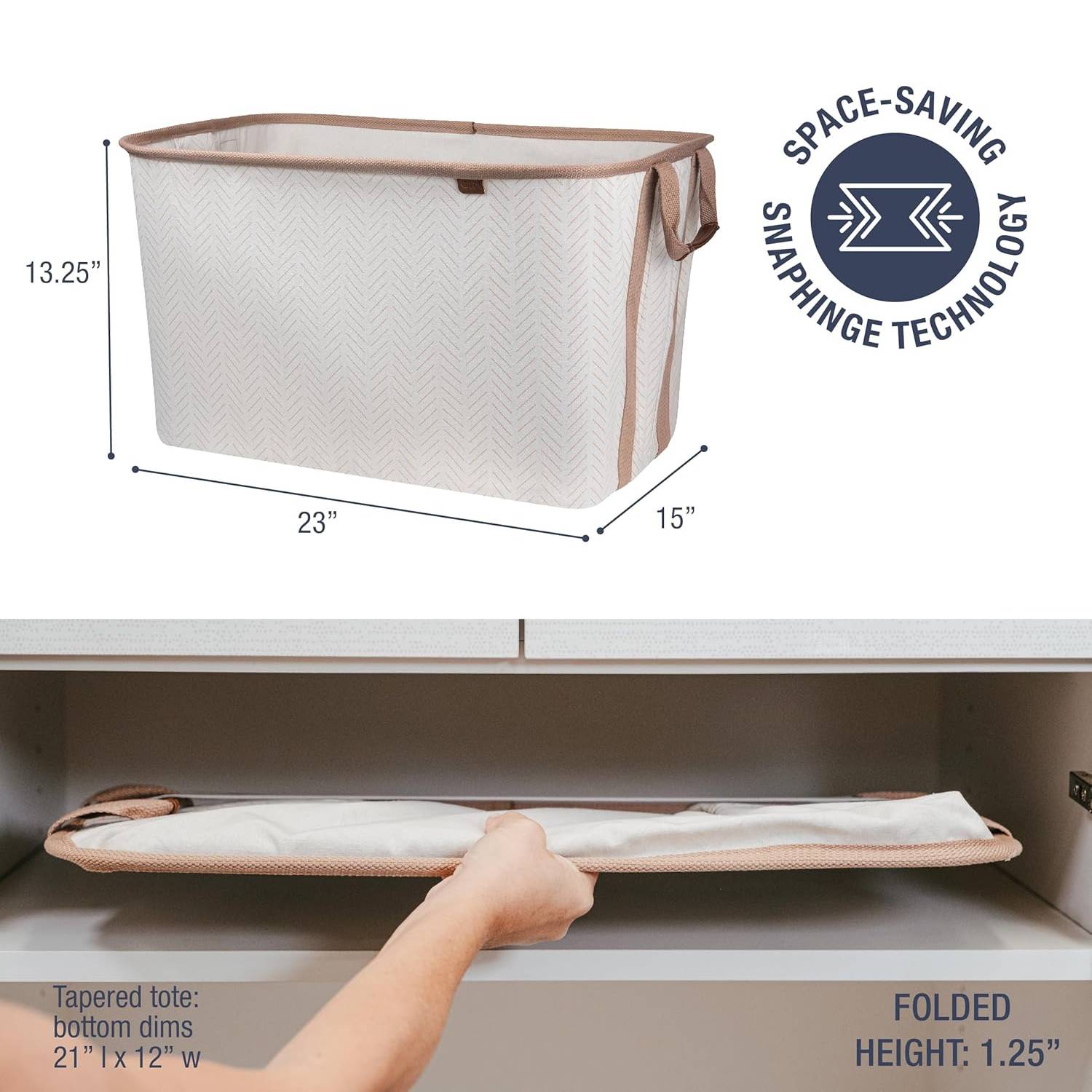 Foldable, durable and sturdy clothes storage basket. 2