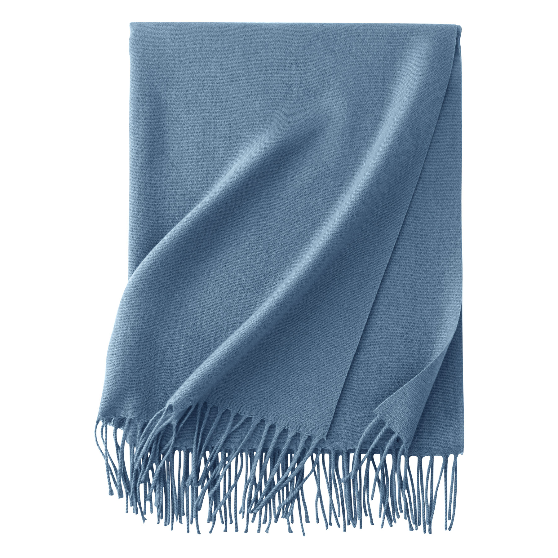 Winter Faux Cashmere Shawl Scarf With Tassels 14