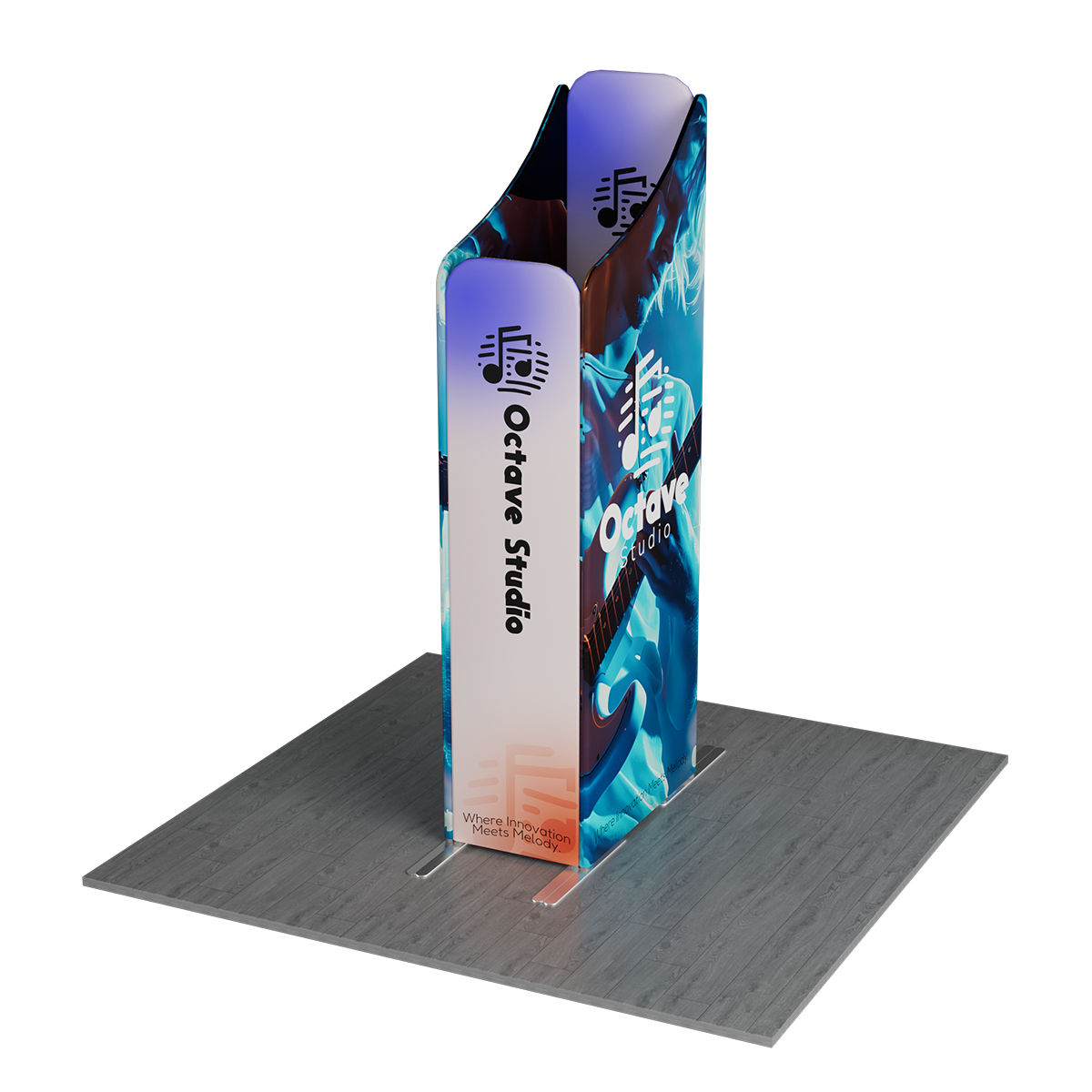 NEW MagLock Sloped Box Fabric Display Kit F - 3'wx6.5' to 8'h 4