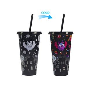 710ml Handy Heart Plastic Color Changing Cup 6