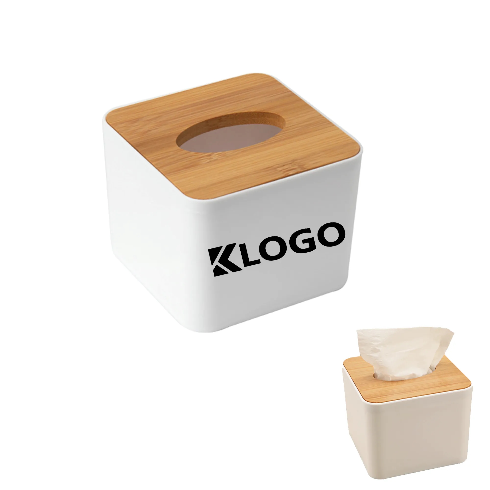 Wood Tissue Box Cover for Disposable Paper 2