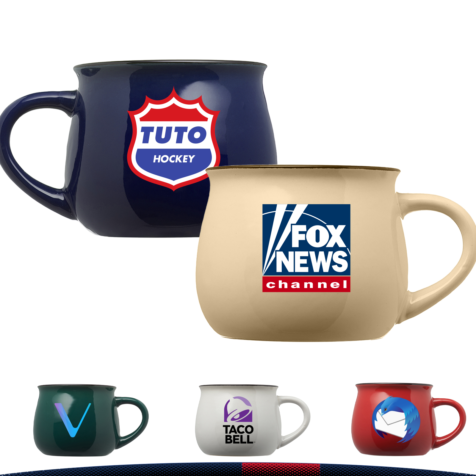 12 oz. Glimp Two Tone Pottery Mugs 4