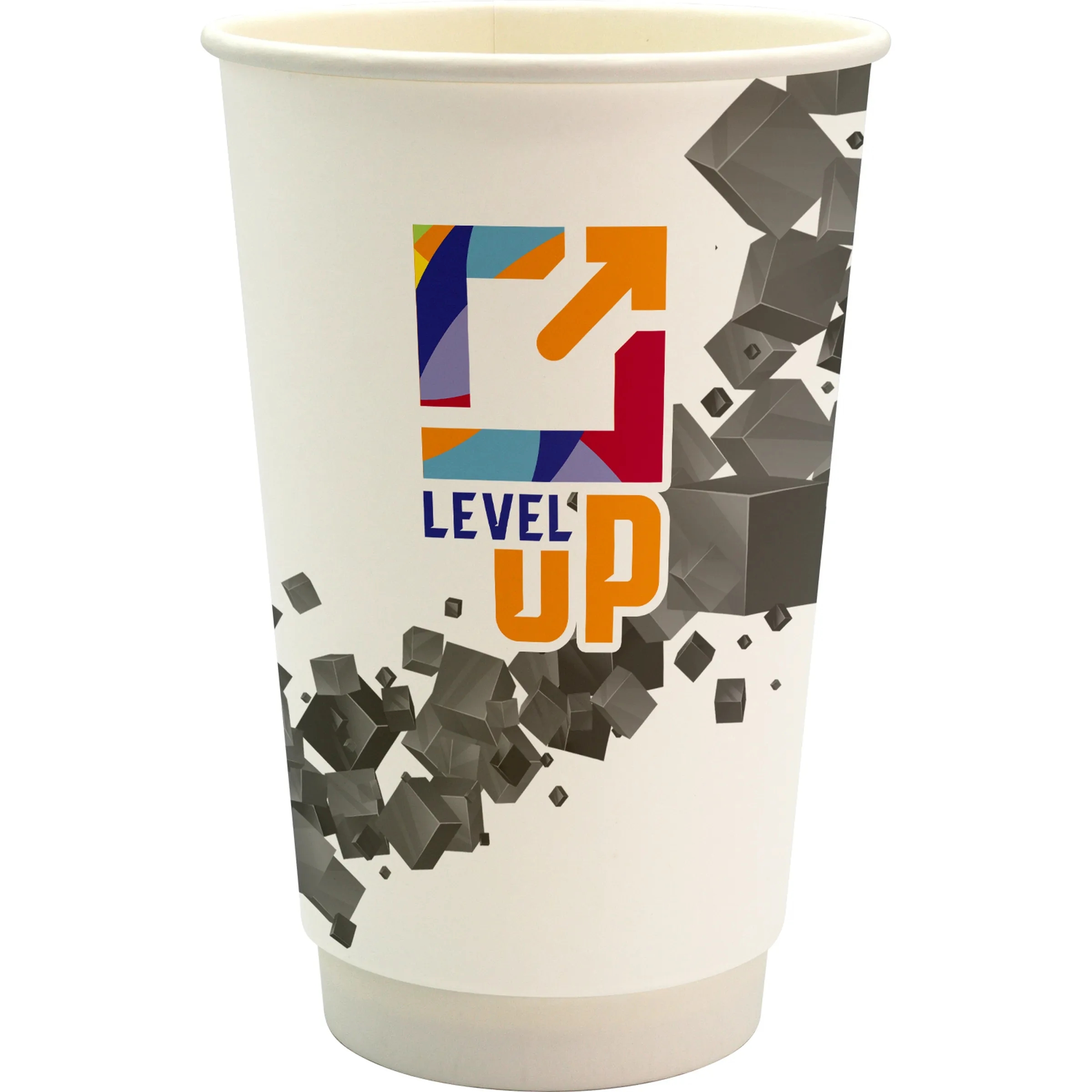 16 oz. Full Color Floating Cube Paper Cup 20