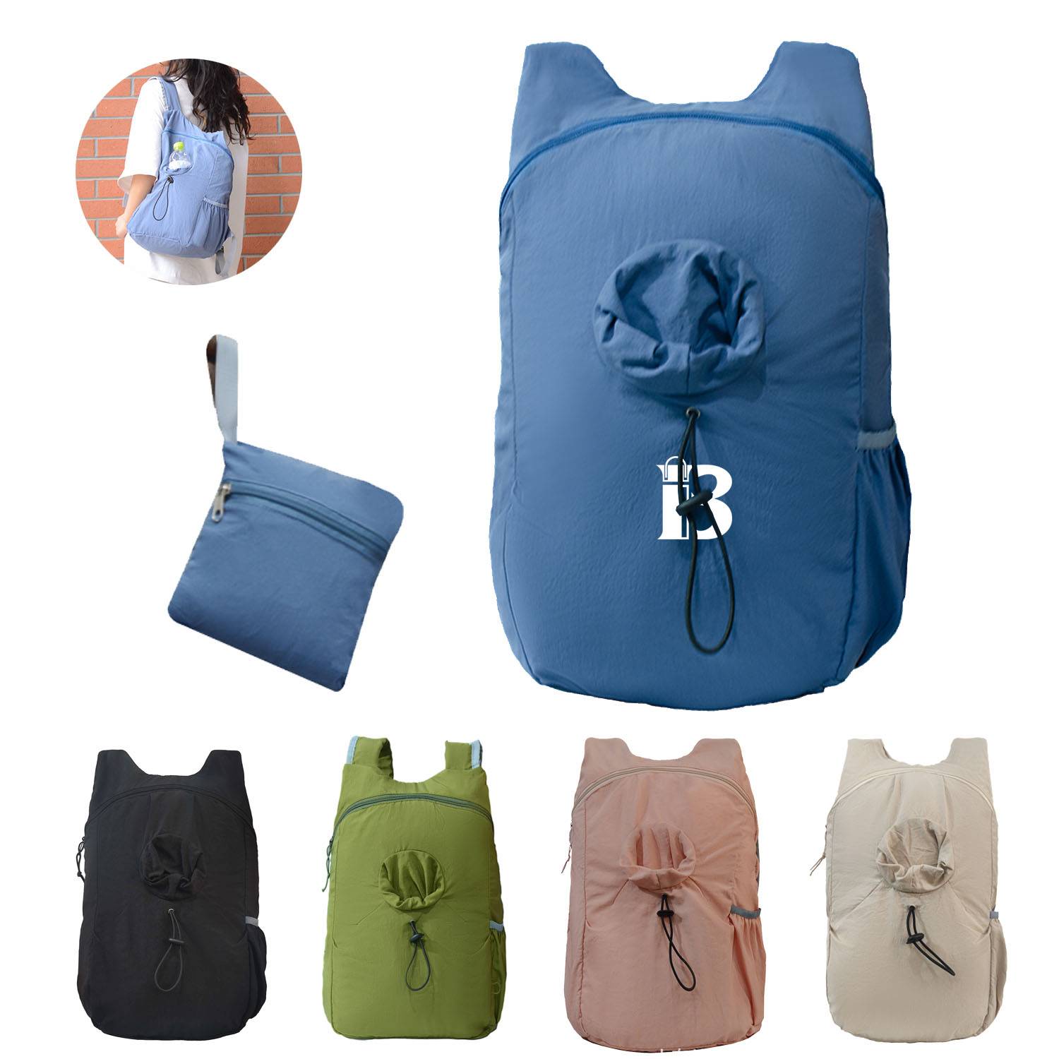 Lightweight Foldable Nylon Backpack w/ Casual Design 2