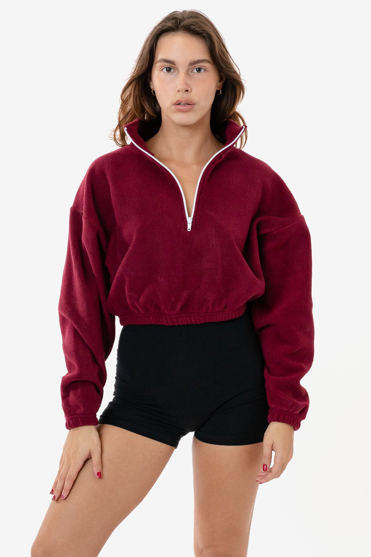Cropped Polar Fleece Half Zip, custom hoodie or sweatshirt with logo imprint 5