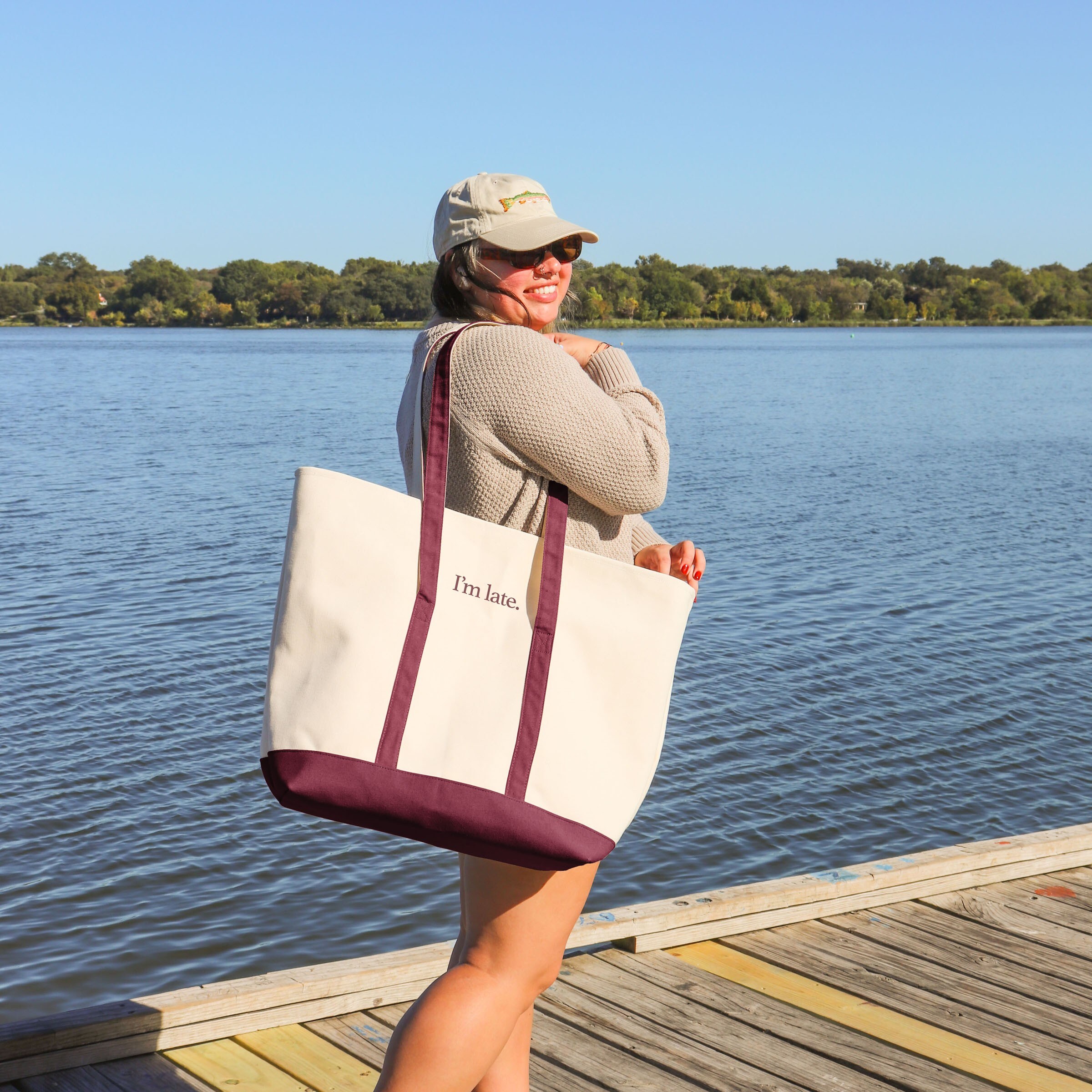 4CP TRIM MORRIS TOTE - EXTRA LARGE ZIPPERED