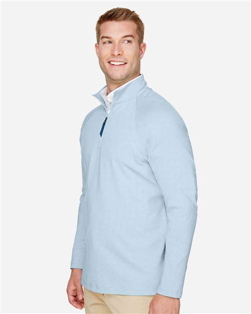 Men's CrownLux Performance® Clubhouse Micro-Stripe Quarter-Zip Pullover - DG480 38