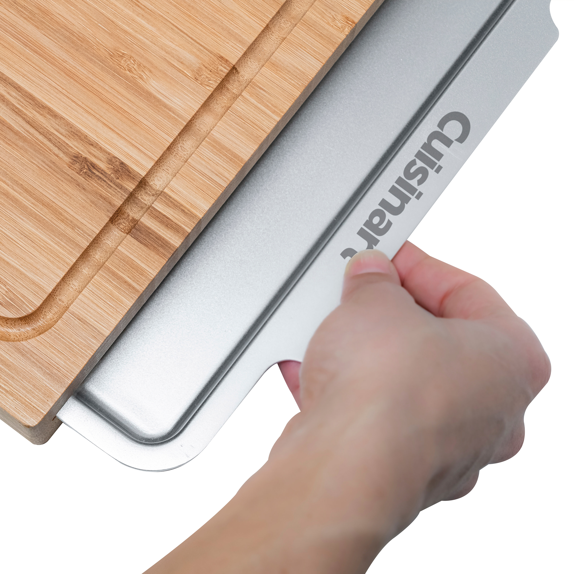 Cuisinart Outdoors® Bamboo Cutting Board With Hidden Tray 5