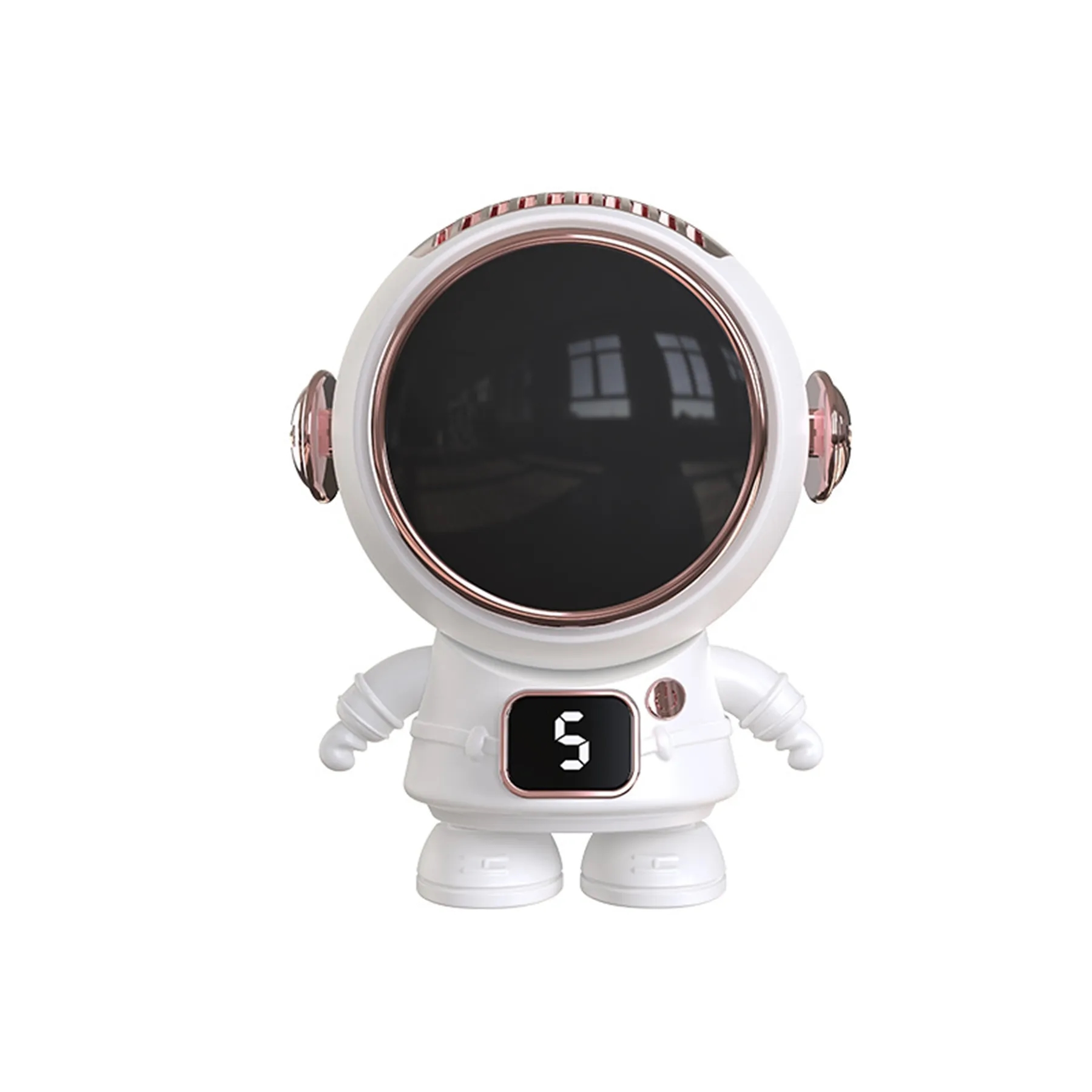 500 mAh Astronaut Cartoon Turbine Leafless Hanging Neck Fan 8