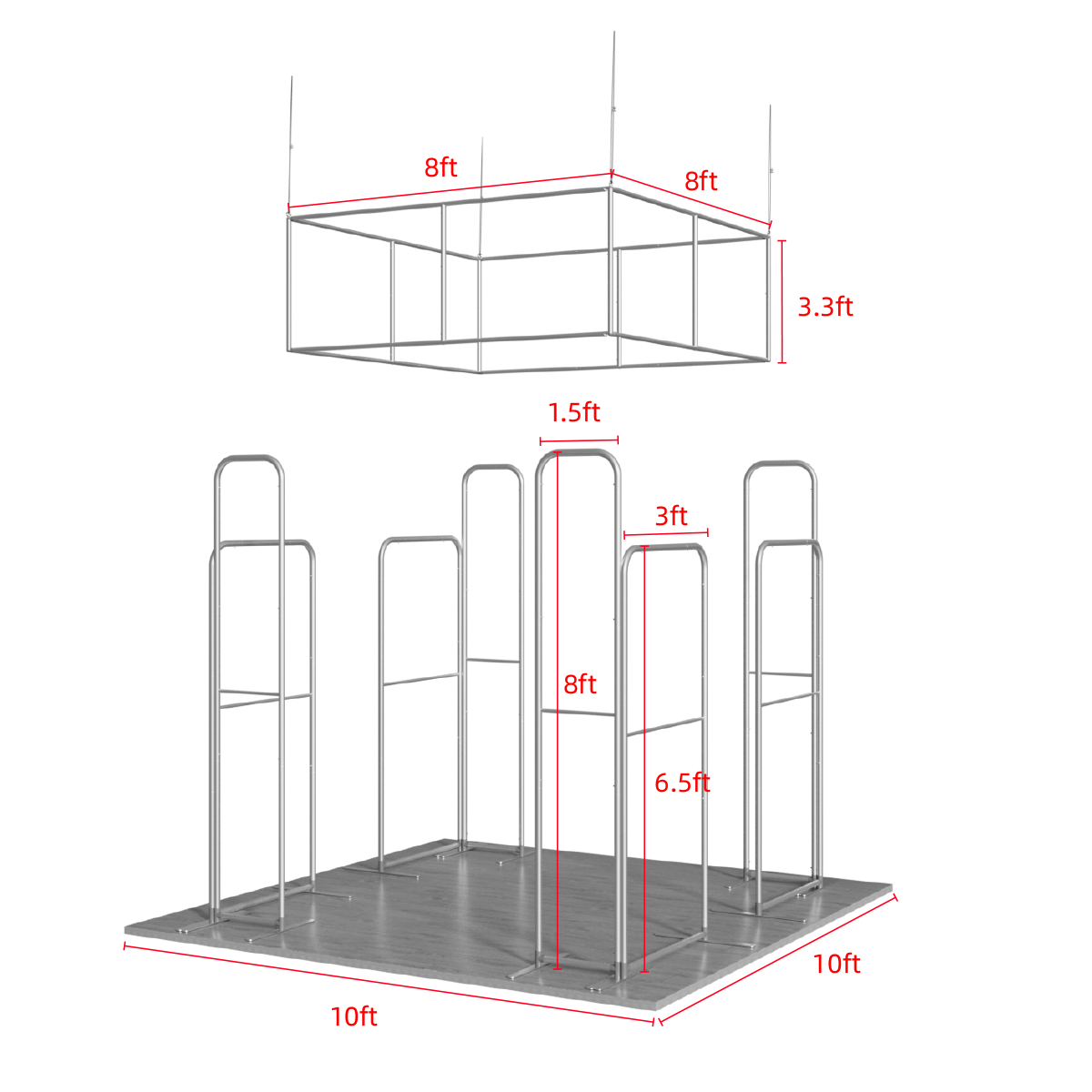 10'x10' Tradeshow Booth Kit - L Kit 3