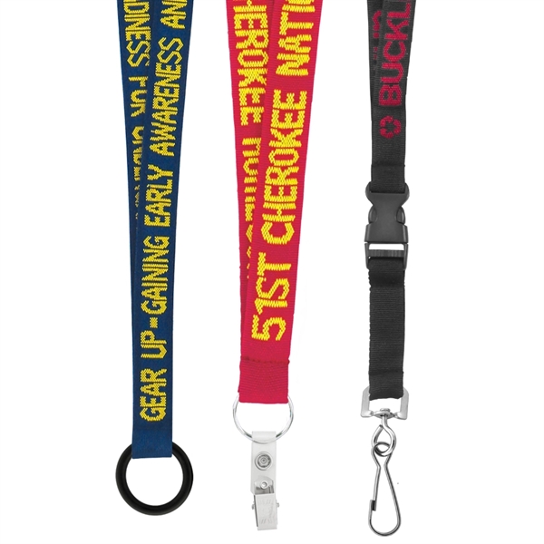 3/4" Woven Text Lanyard 3