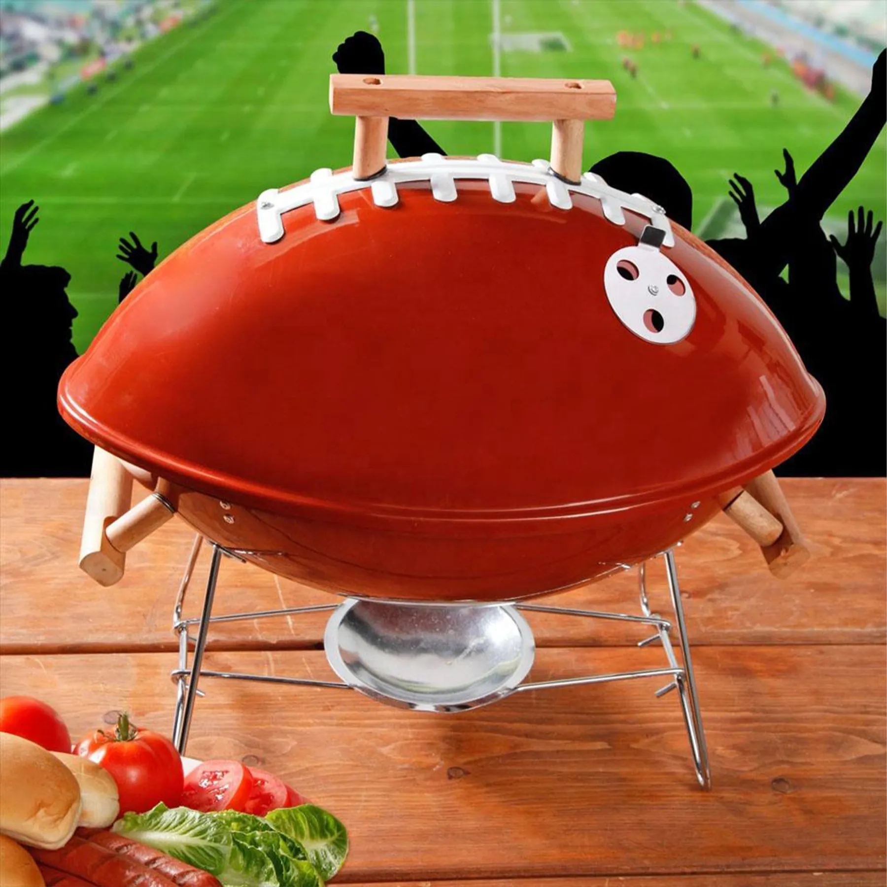 Football Bbq Steel Grill 7