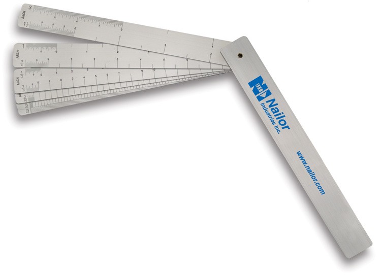 6" Drafting Fan with Architect, Engineer and Metric Scales - 8 blades 2