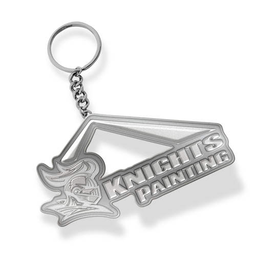 Customized Zinc Alloy Keychain with Shiny Silver Plating 5