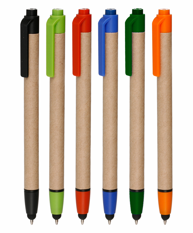 Classic Recycled Paper Click Pen with Stylus Tip 2