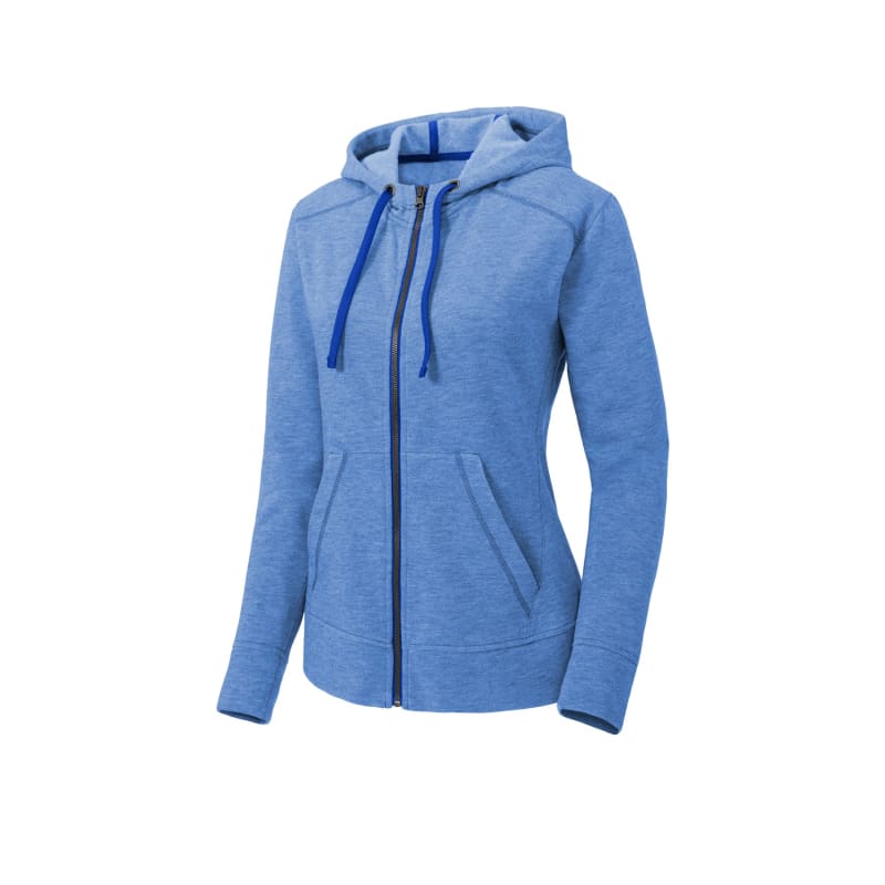Sport-Tek Women's PosiCharge Tri-Blend Wicking Fleece Full-Zip Hooded Jacket 6