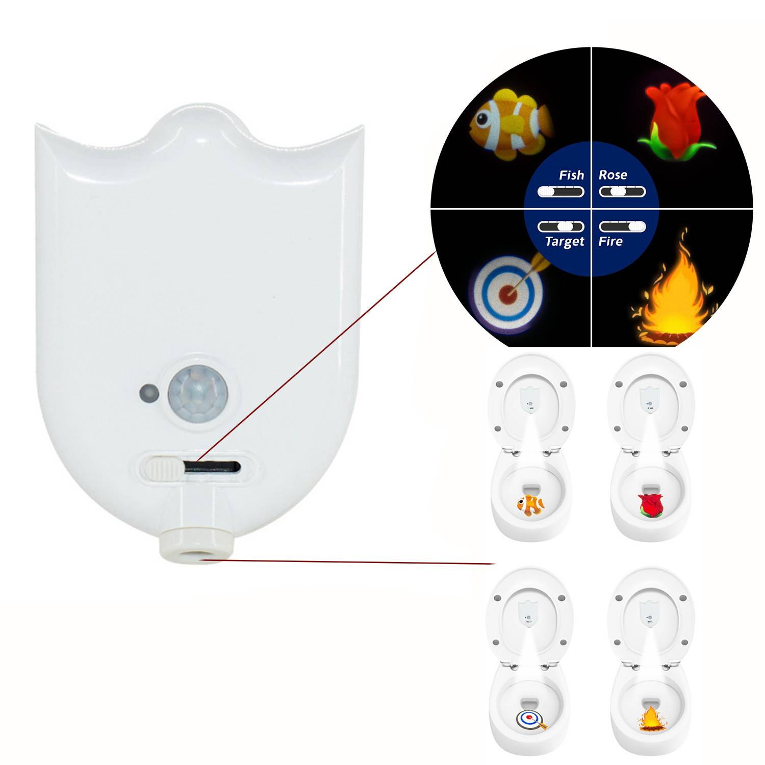 Intelligent Induction Toilet Projection Night Light 4