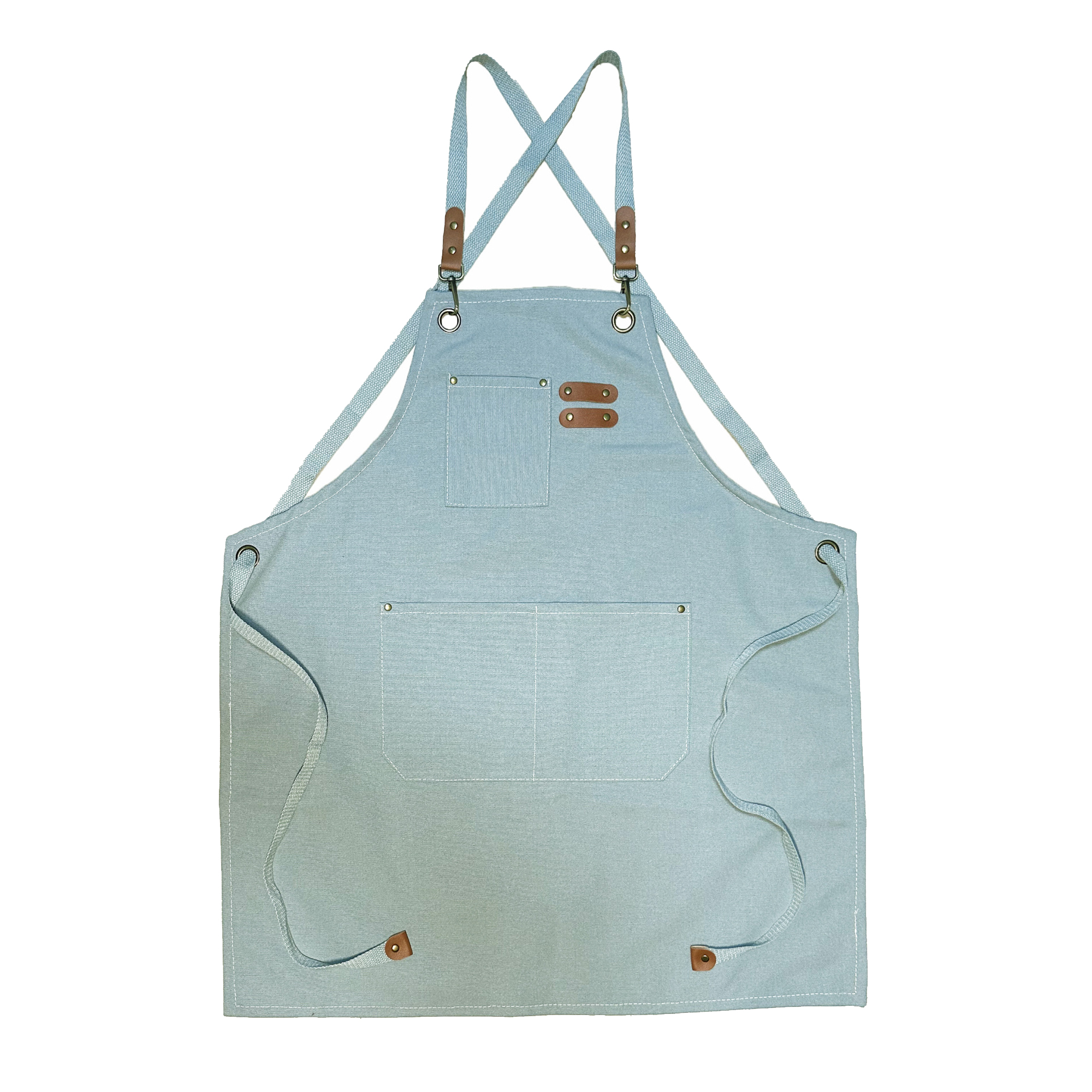 Heavy Duty Canvas Cross Back Apron With Pockets 7