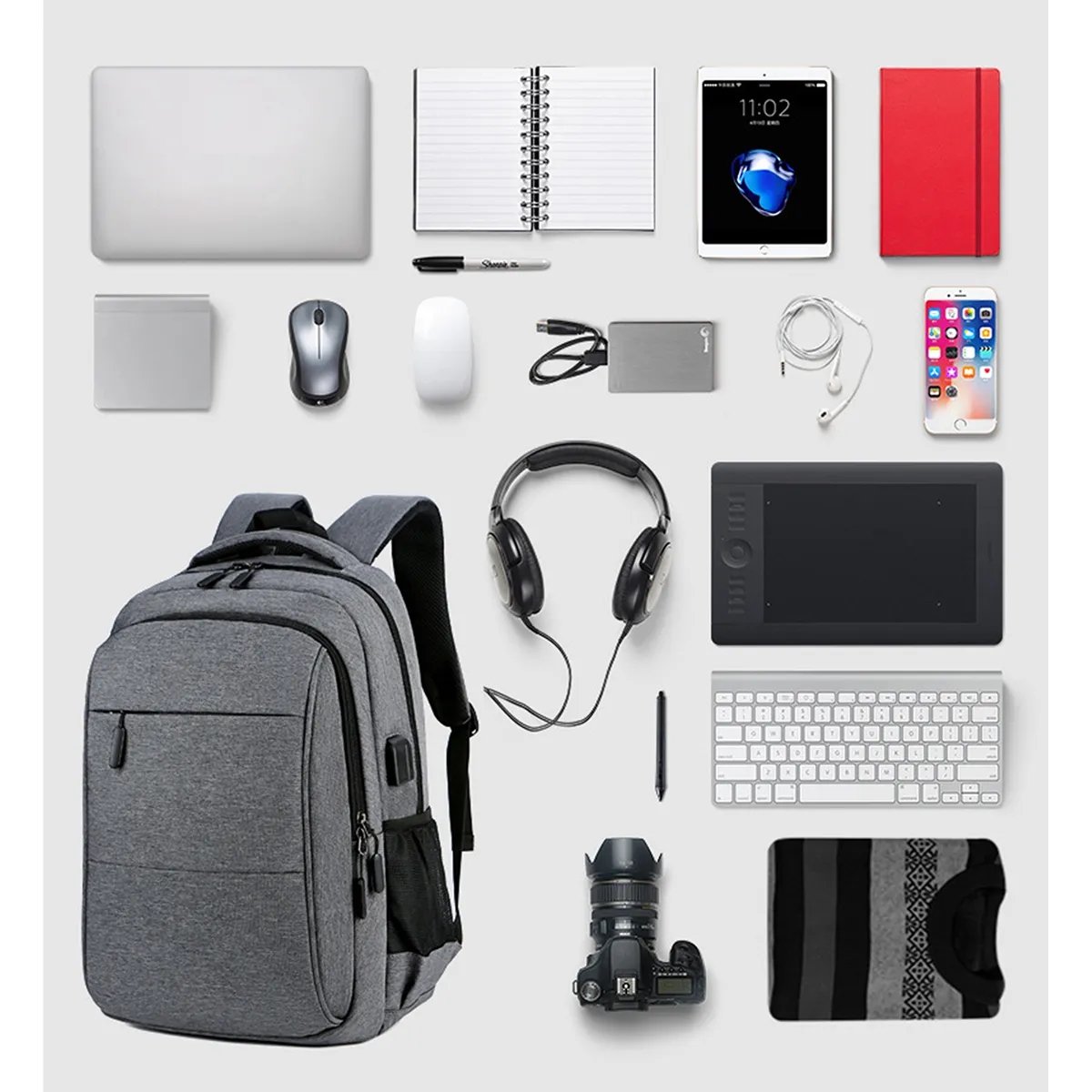 Durable Business Travel Laptop Backpack With USB Charging 5