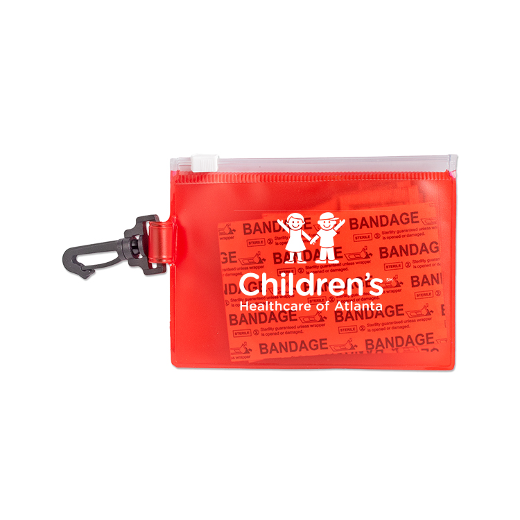First Aid in Zip Close Pouch with Carabiner 5