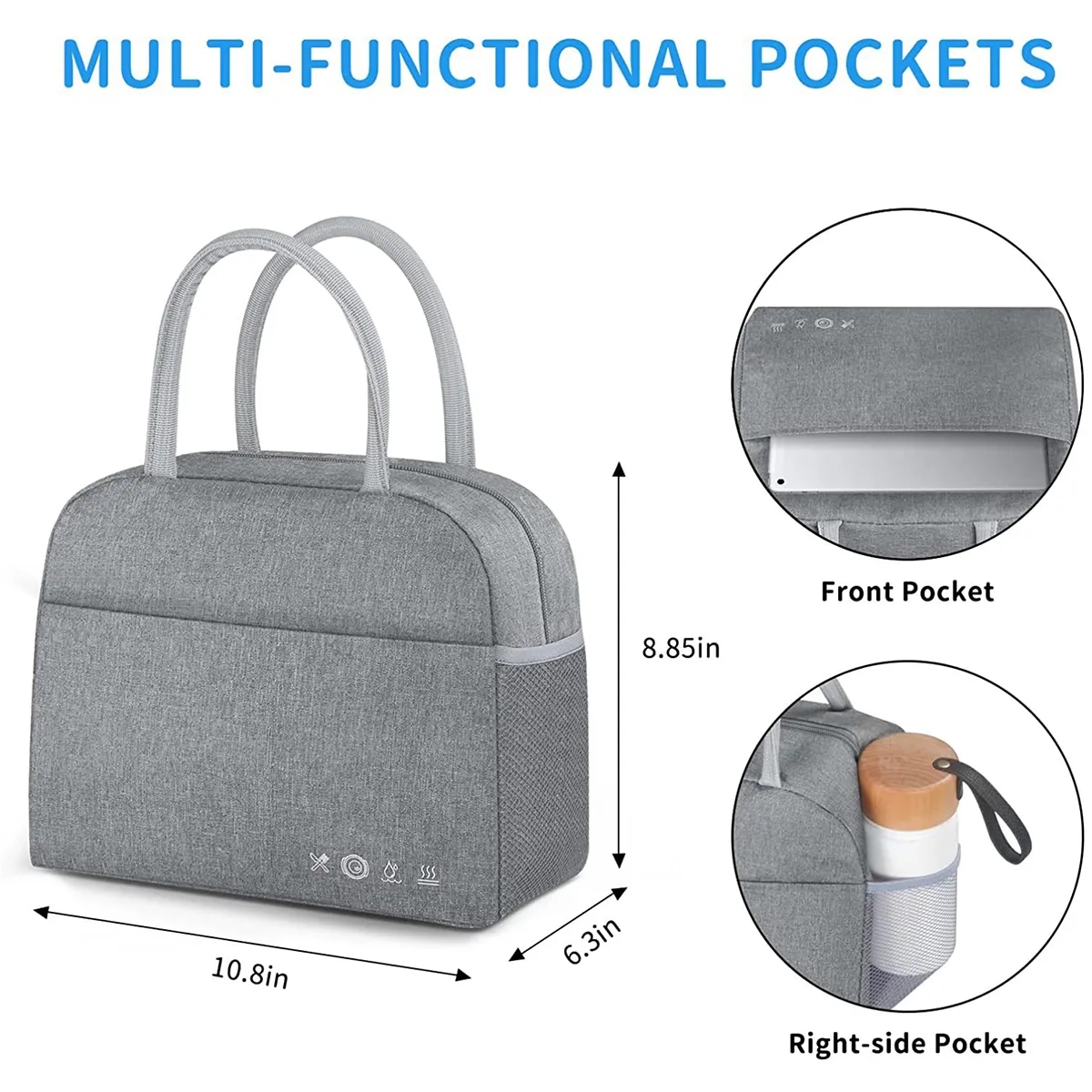 Custom Reusable Leakproof Insulated Lunch Tote Cooler Bag 4