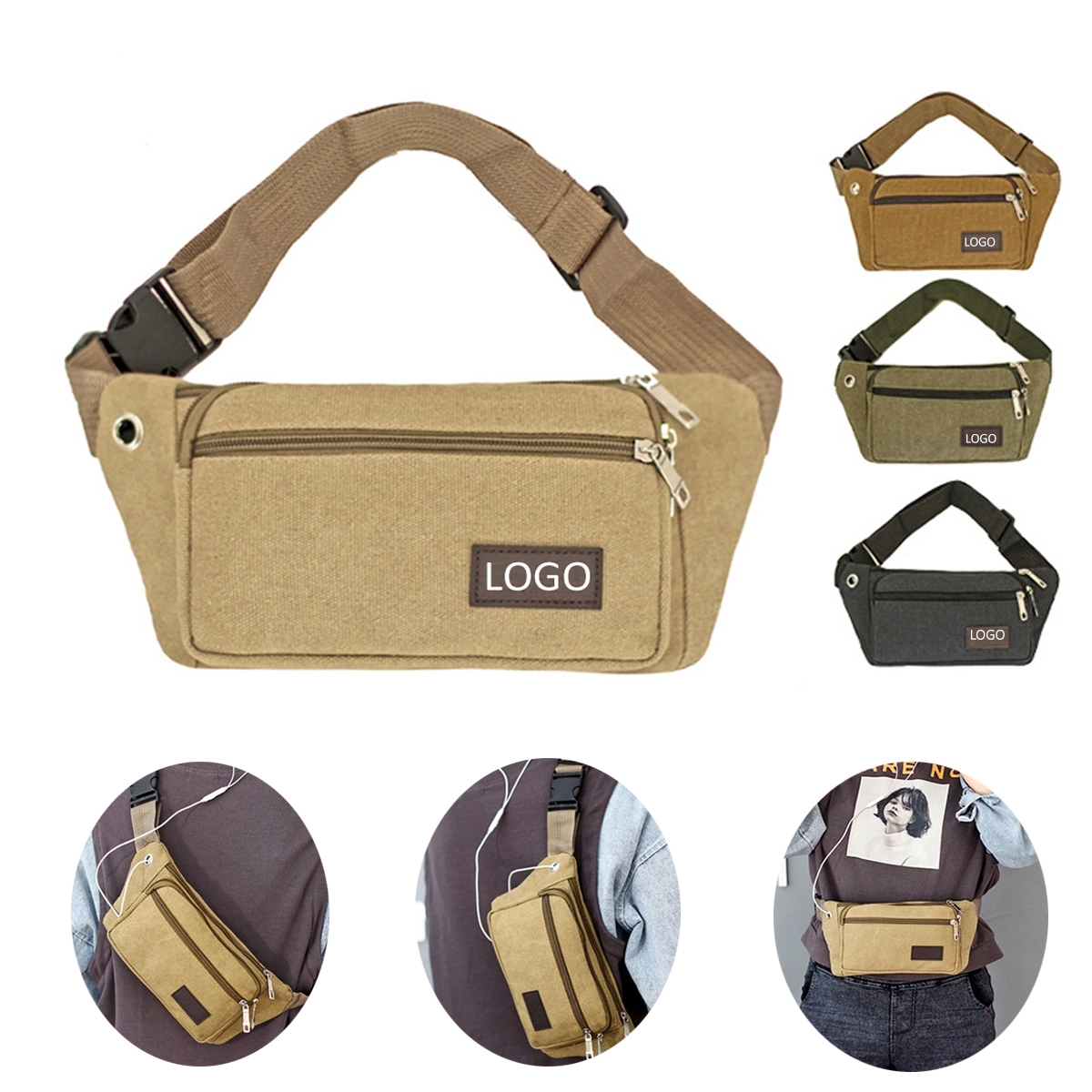 Canvas Fanny Pack For Men And Wommen 2