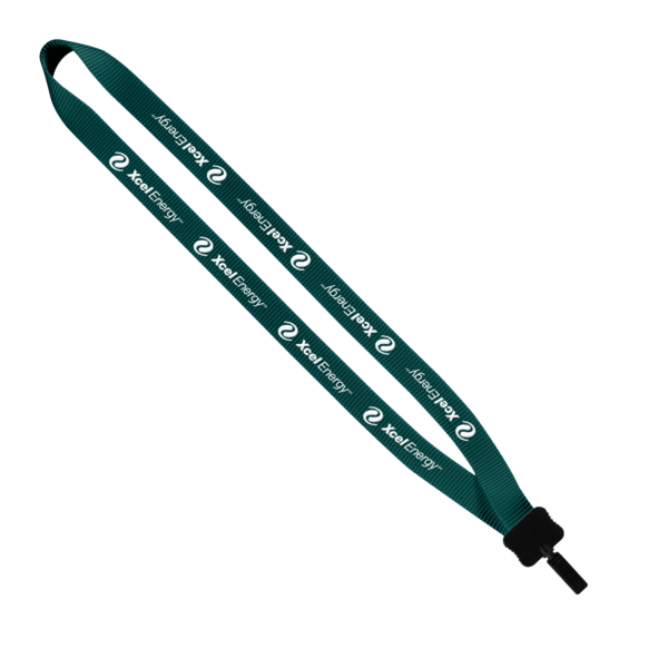 3/4" Smooth Nylon Lanyard with Plastic Clamshell & Bulldog Clip 6