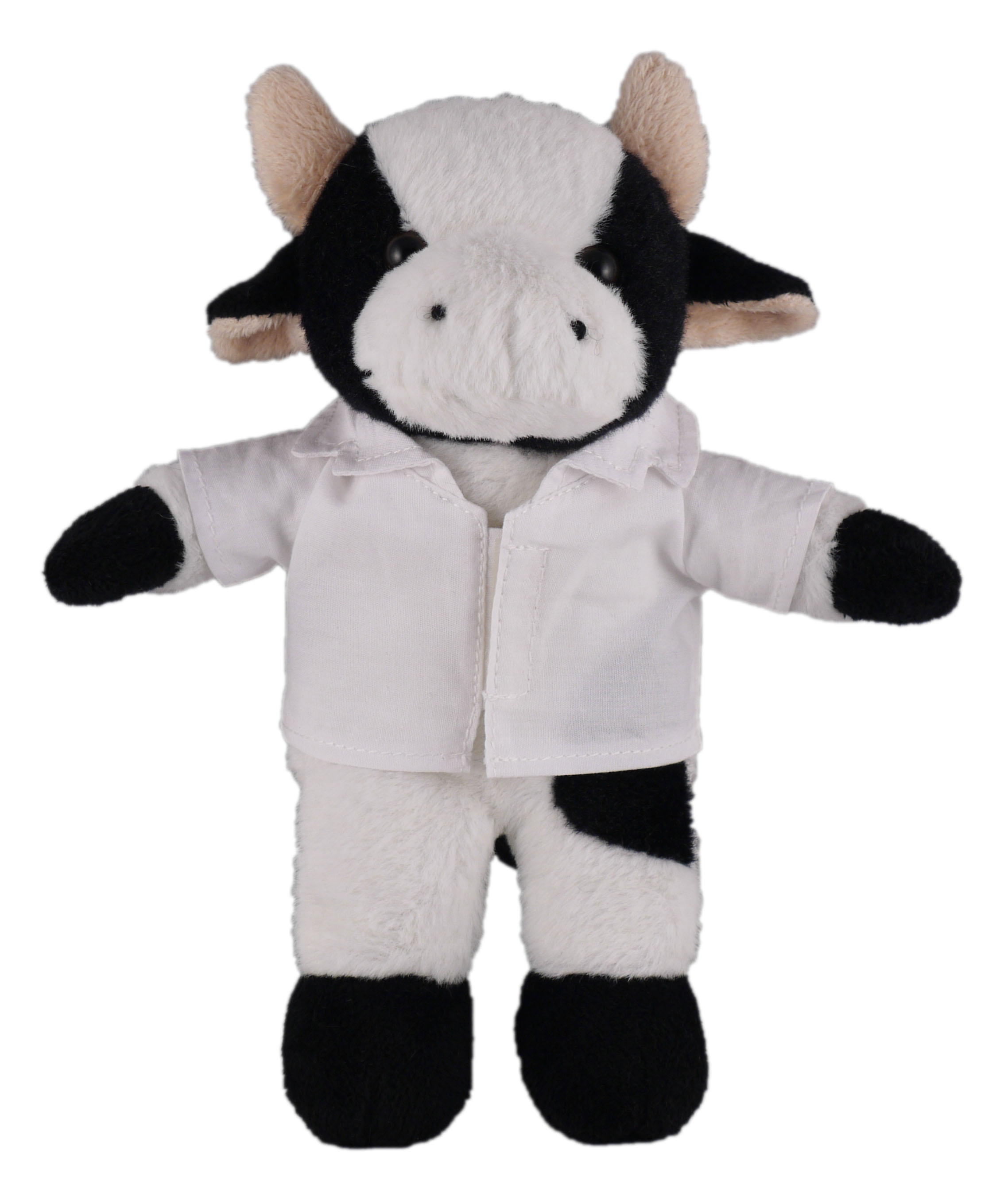 Soft Plush Stuffed Cow in doctor's jacket.