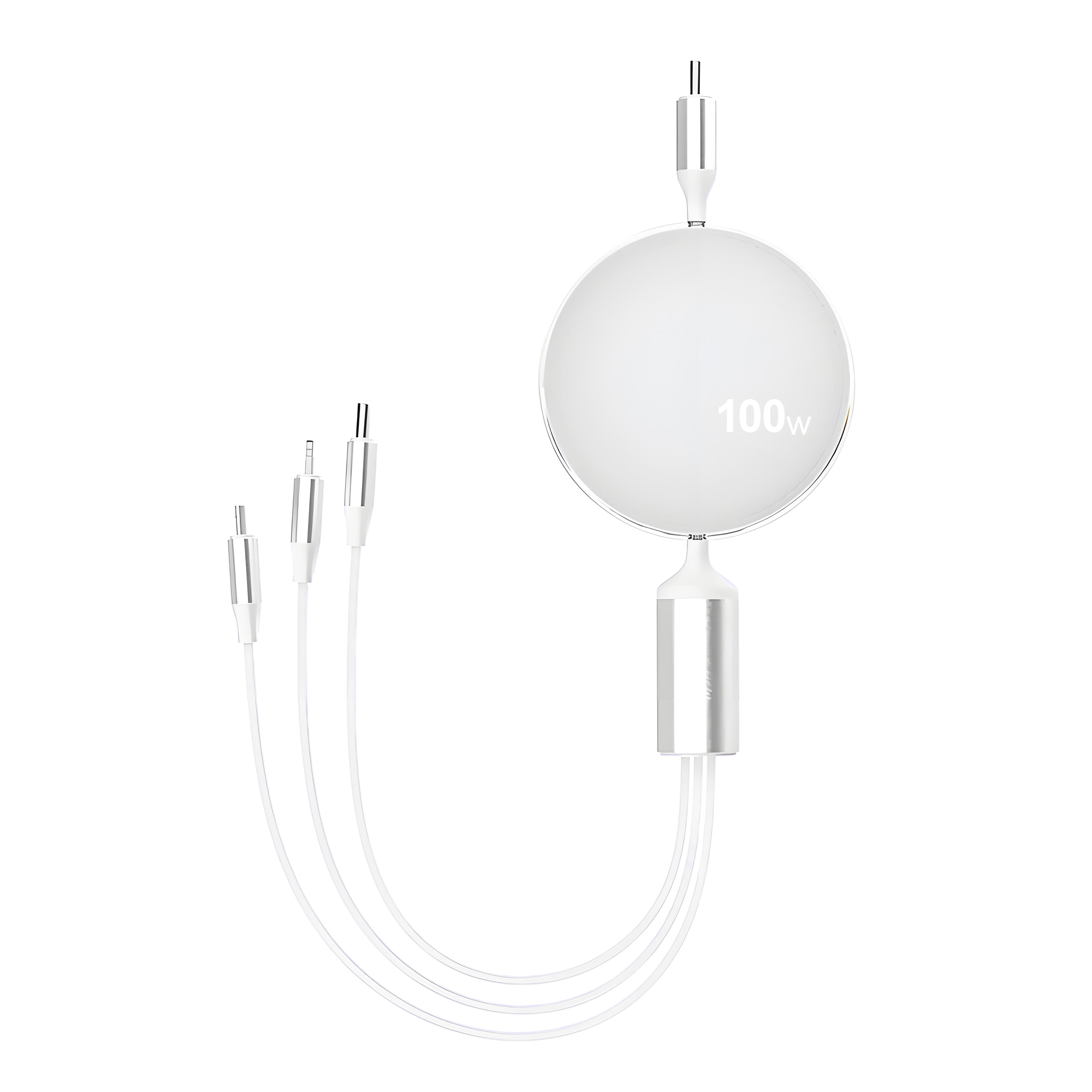 3-in-1 Retractable USB C Cable 100W Fast Charging for Multiple Devices 2