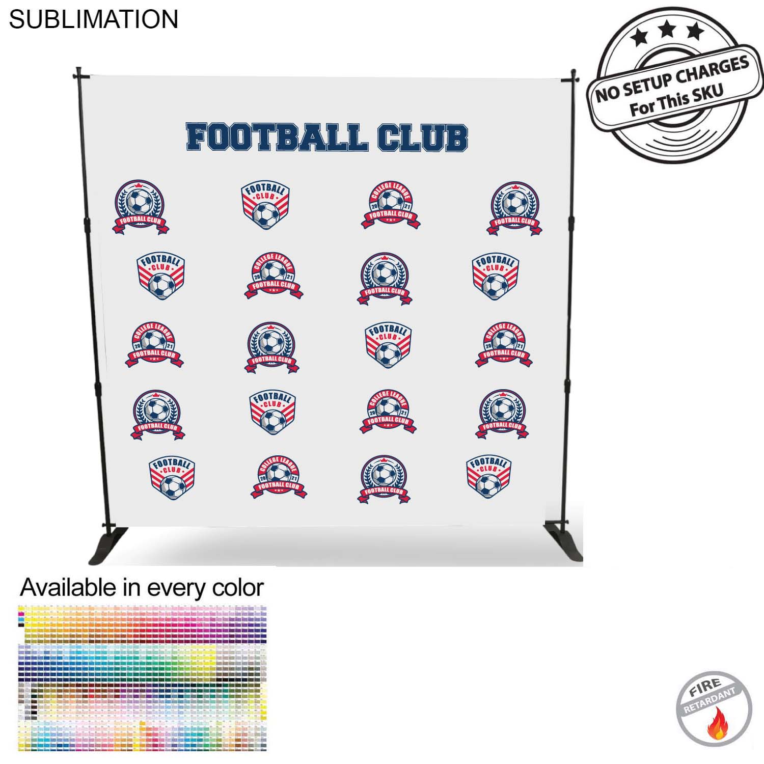 Sports Teams 8' Backdrop, Media Wall, with Full Color Graphics, Photos, NO SETUP CHARGE 2