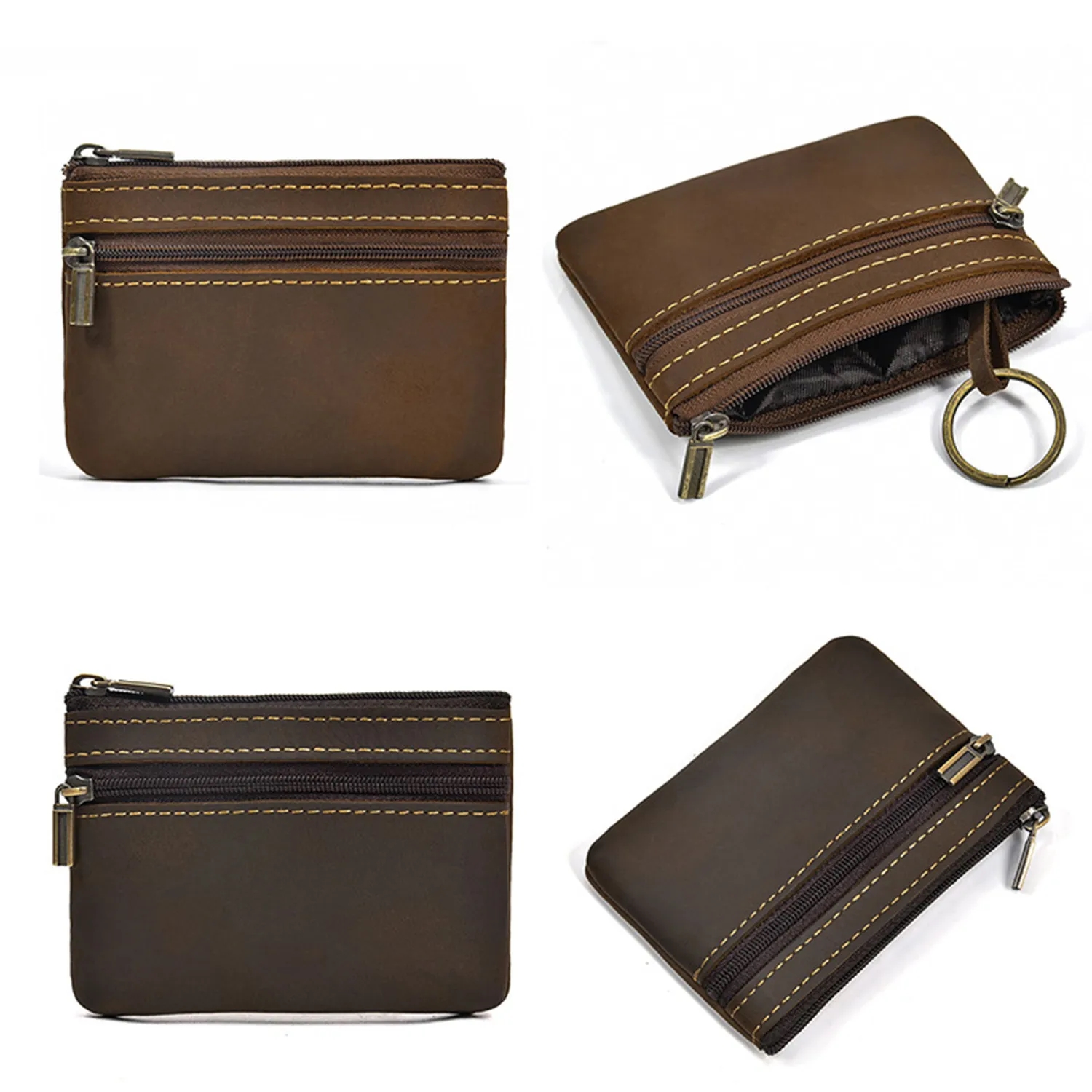 Genuine Leather Zippered Wallet 10