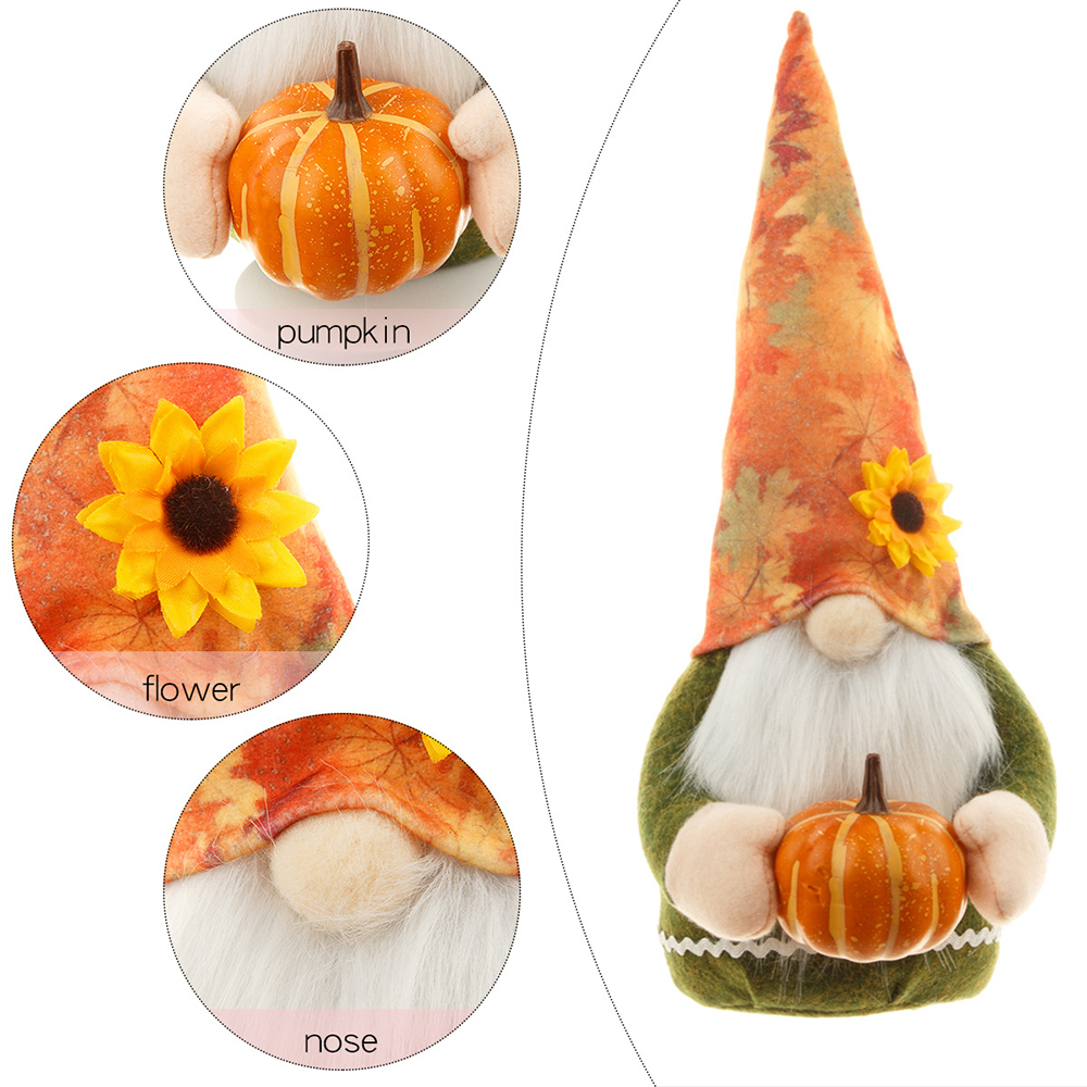 Thanksgiving Day Pumpkin Gnome Doll 4