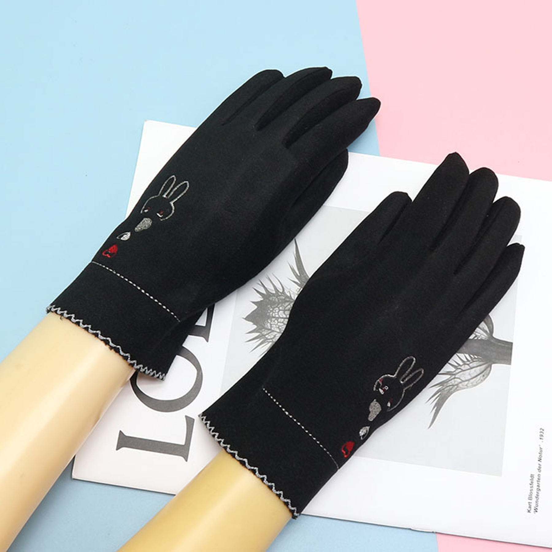 Fabric Soft Women Gloves 4
