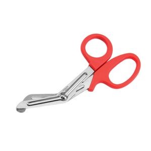 Ergonomic Emergency Medical Scissors Curved Stainless Steel Serrated Blades 24