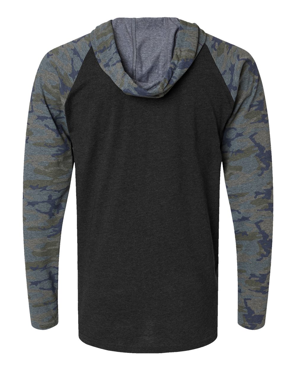 Unisex Fine Jersey Hooded Long Sleeve Raglan Tee - 6917 42