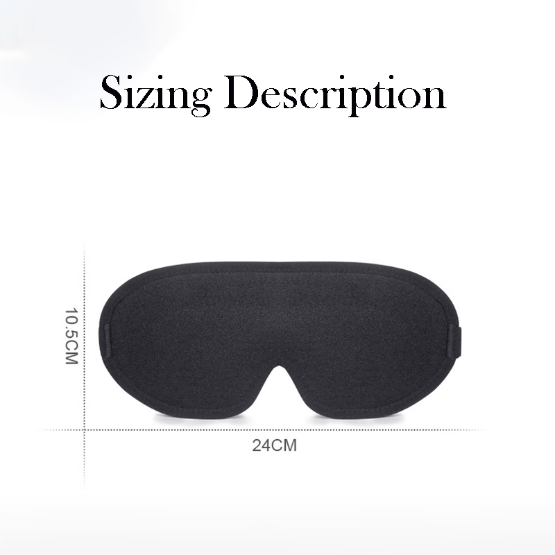 3D Contoured Cup Sleep Mask W/ Adjustable Strap 7