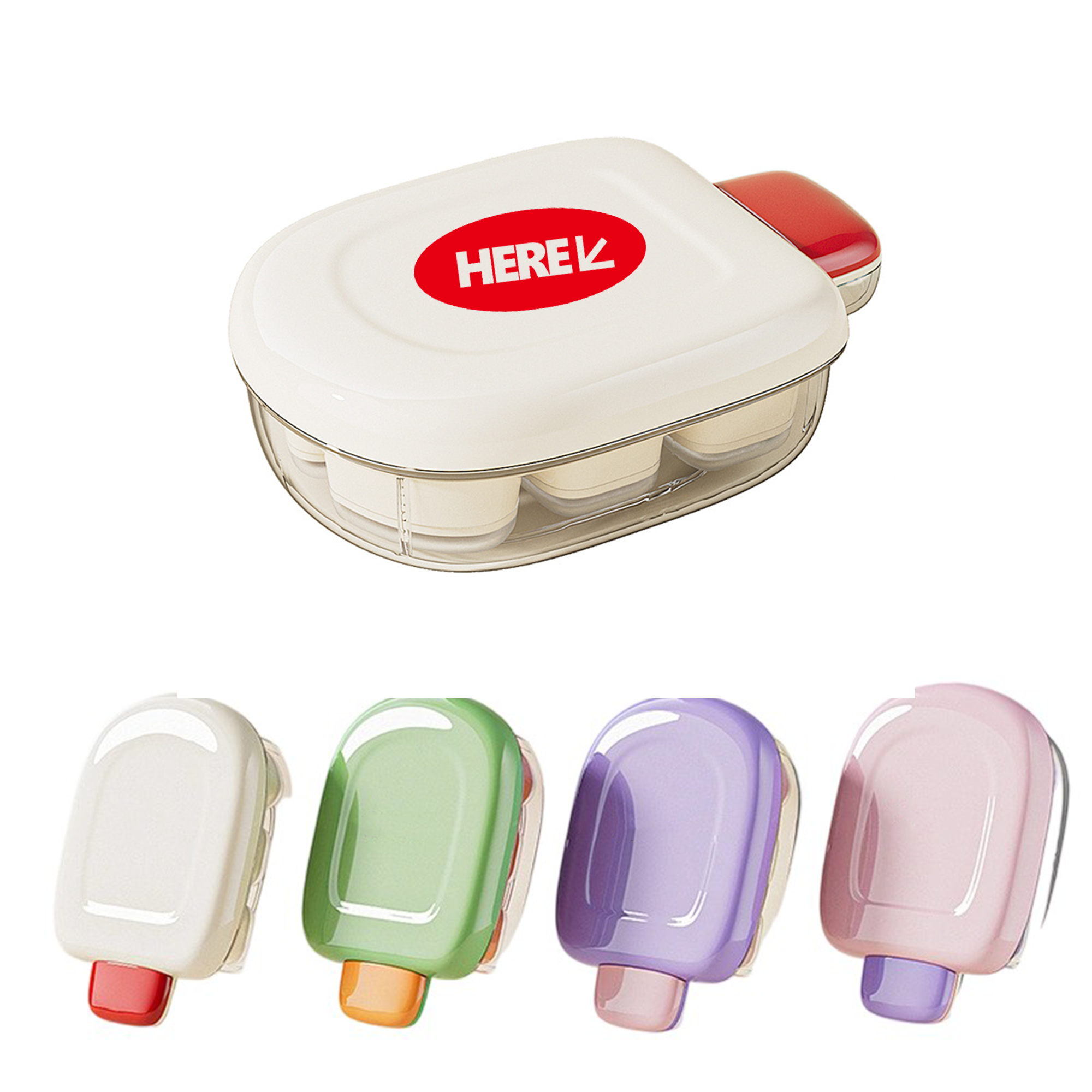 Mini One-Press Ice Cube Tray 5