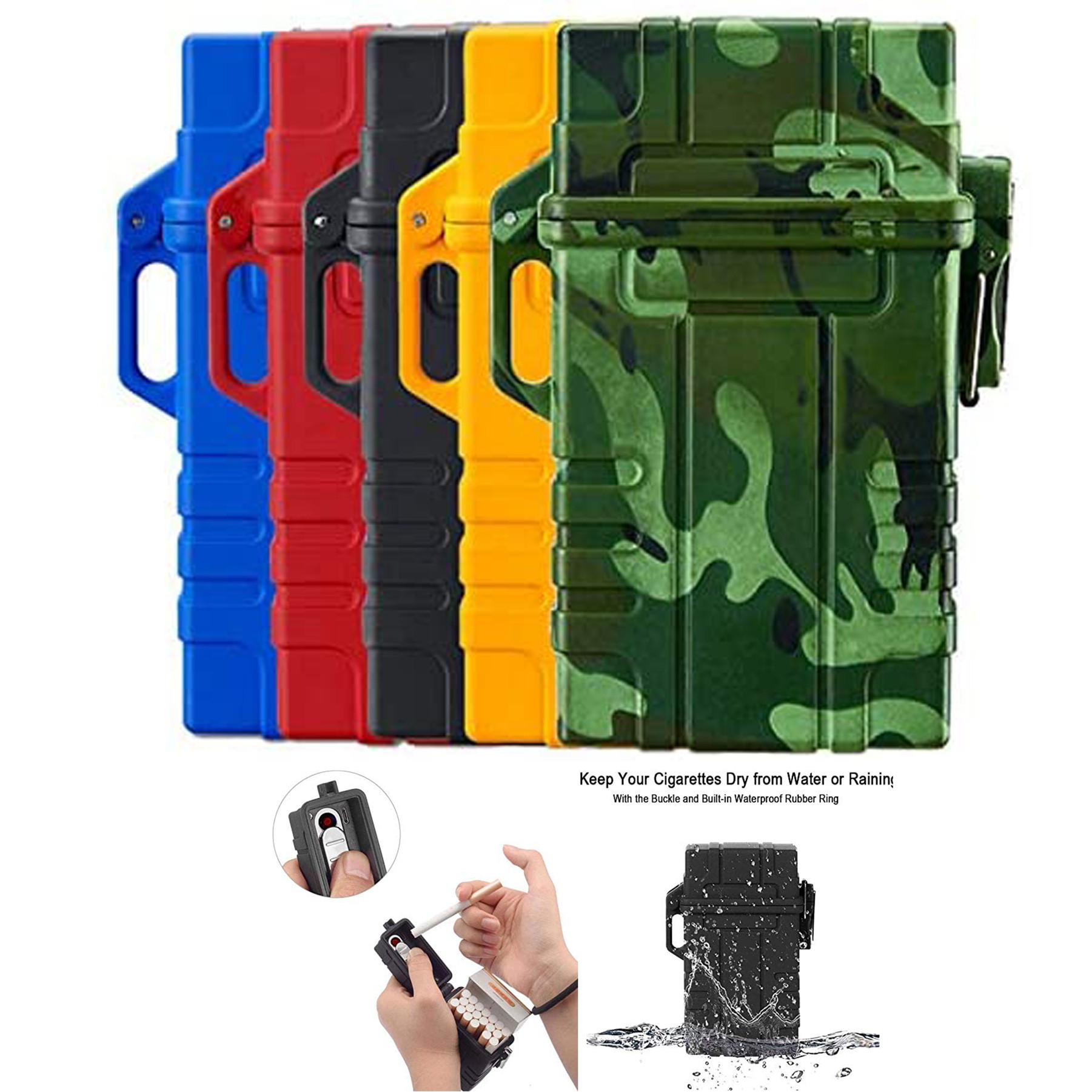 Waterproof Cigarette Case with Lighter 1