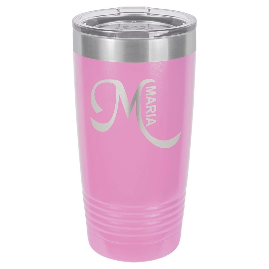 20 Oz. Maroon Red Vacuum Insulated Tumbler w/Clear Lid 22