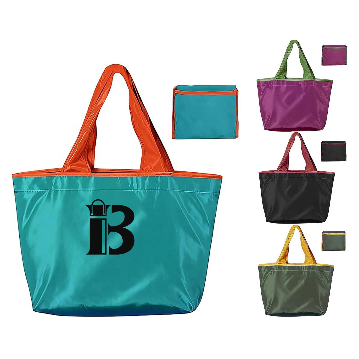 Solid color waterproof shopping bag