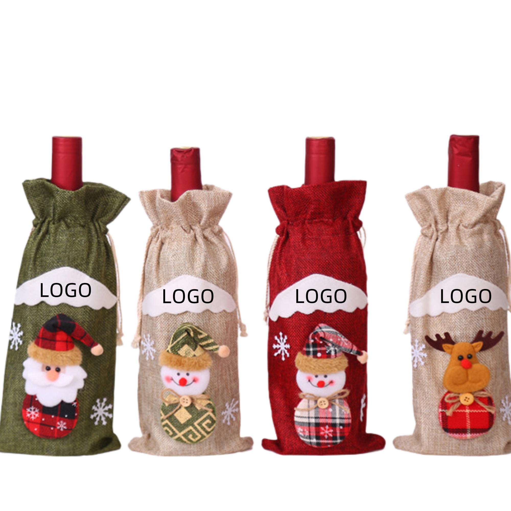 Christmas Wine Bottle Gift Bag 1