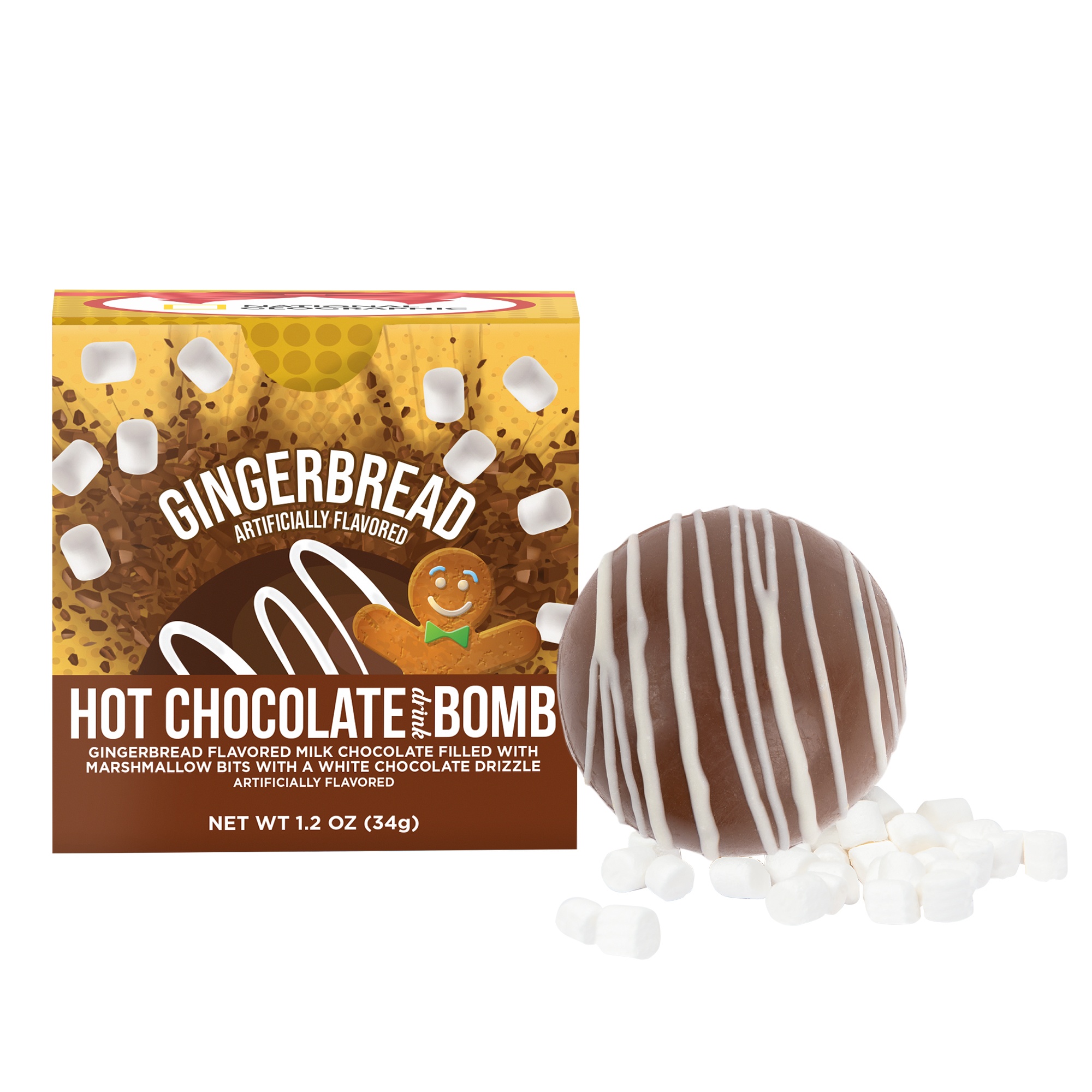 Hot Chocolate Bomb Gingerbread Flavor in Full Color Box 1